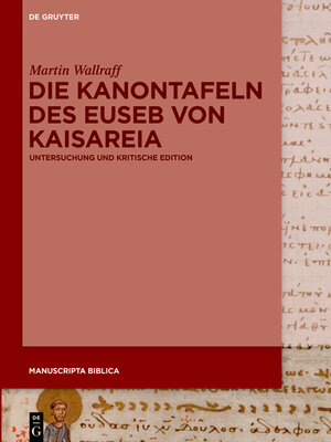 cover image of Die Kanontafeln des Euseb von Kaisareia